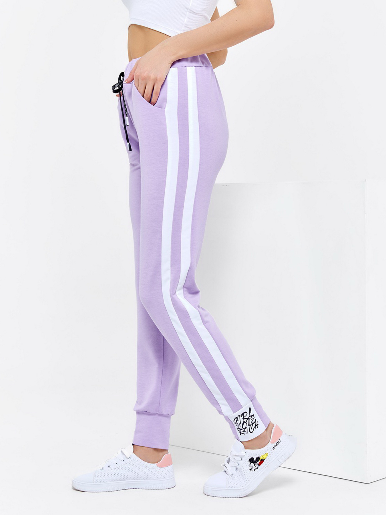 Штаны спортивные ISSA Plus модель SA-183_lilac Фото