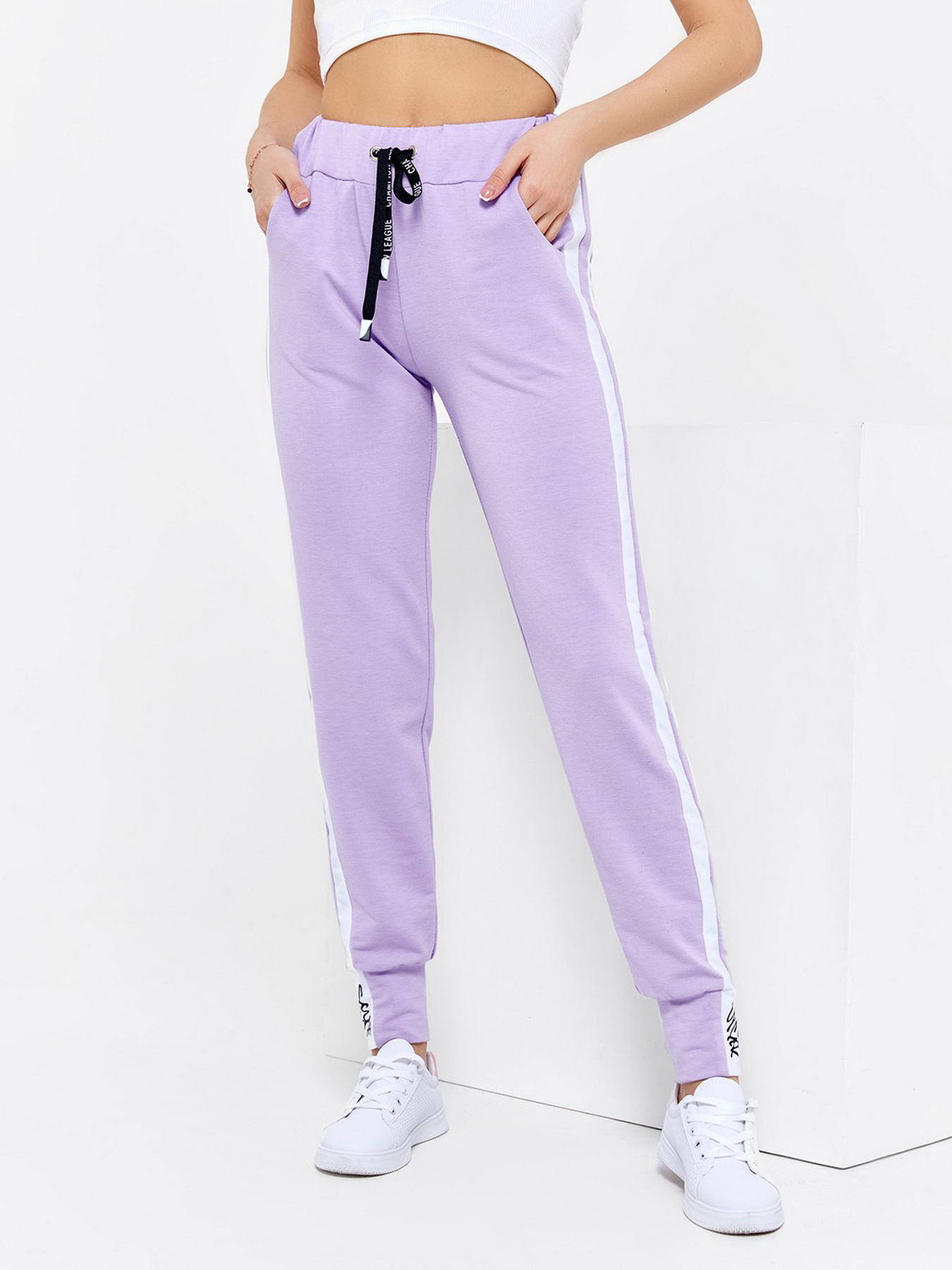 Штаны спортивные ISSA Plus модель SA-183_lilac Фото
