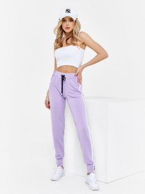 Спортивні штани ISSA Plus модель SA-183_lilac Фото