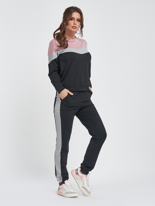 Спортивный костюм ISSA Plus модель 11461_черный Фото