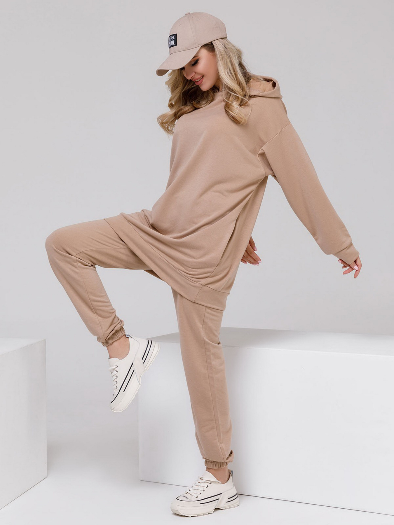 Спортивний костюм ISSA Plus модель 12495_beige Фото