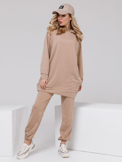 Спортивний костюм ISSA Plus модель 12495_beige - фото