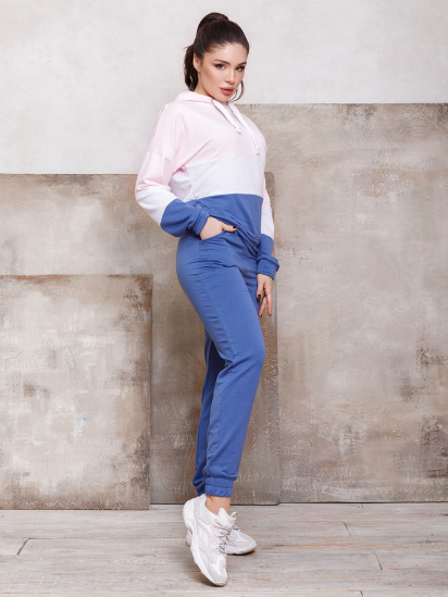 Спортивний костюм ISSA Plus модель SA-131_bluepink — фото 3 - INTERTOP