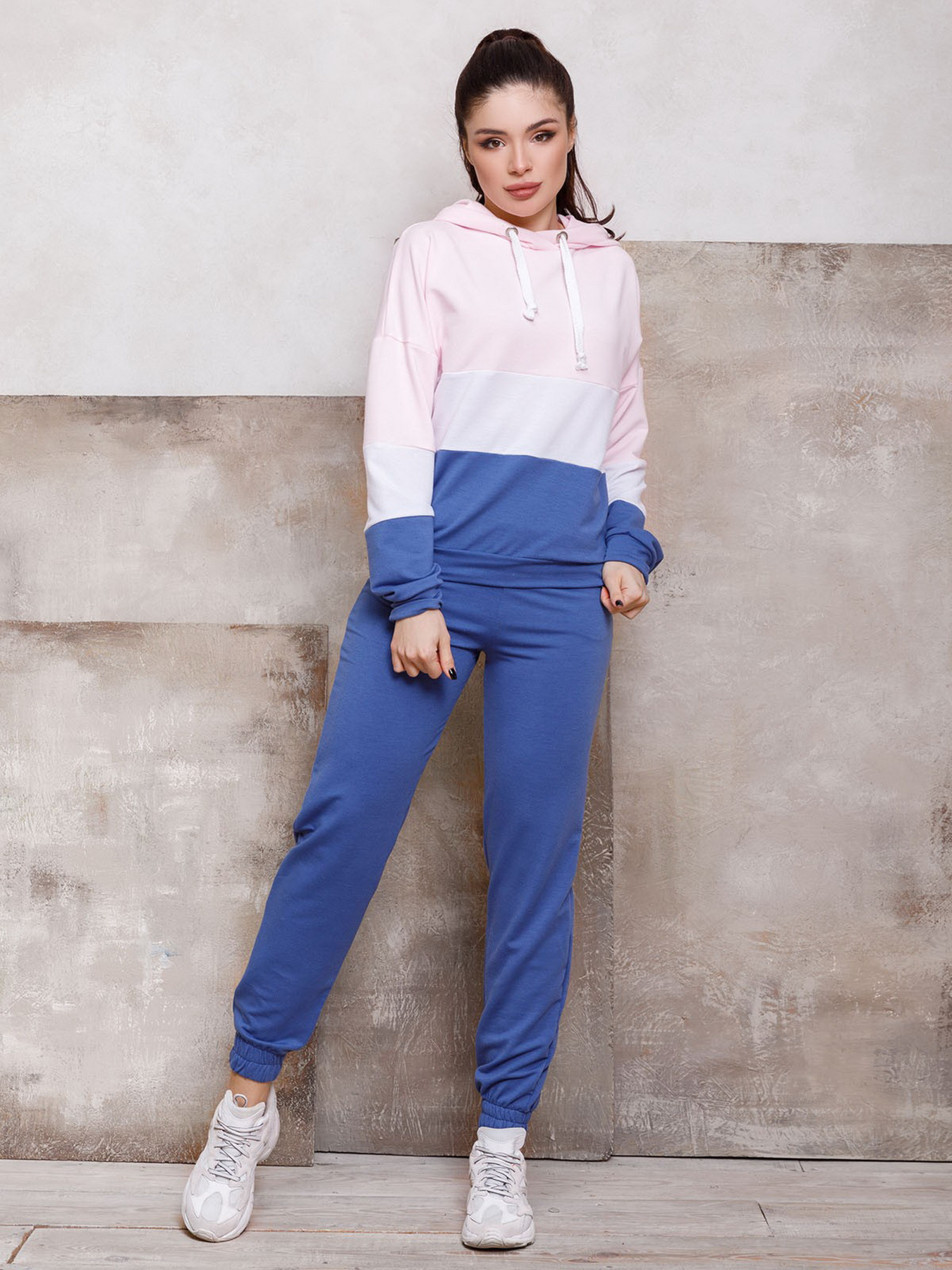 Спортивний костюм ISSA Plus модель SA-131_bluepink Спортивний костюм ISSA Plus модель SA-131_bluepink Фото