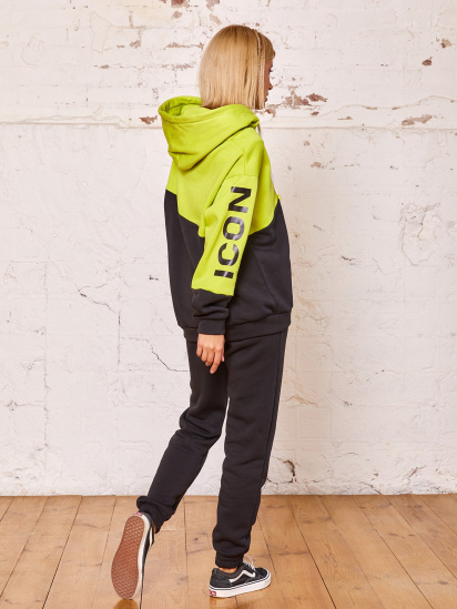 Спортивний костюм ISSA Plus модель SA-66_blackgreen — фото 5 - INTERTOP