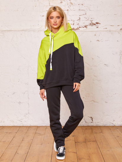 Спортивний костюм ISSA Plus модель SA-66_blackgreen — фото - INTERTOP