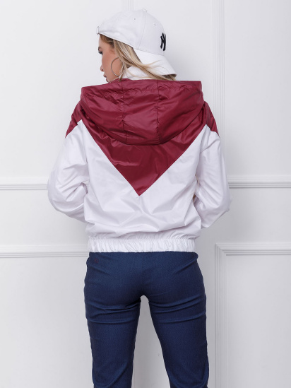 Вітровка ISSA Plus модель SA-122_whiteburgundy — фото 6 - INTERTOP