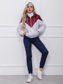 Вітровка ISSA Plus модель SA-122_whiteburgundy Фото