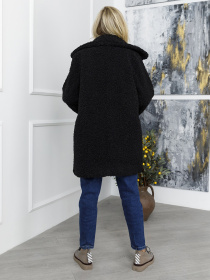 Пальто ISSA Plus модель 12262_black Пальто ISSA Plus модель 12262_black Фото