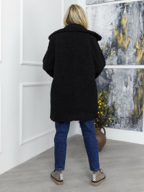 Пальто ISSA Plus модель 12262_black Пальто ISSA Plus модель 12262_black Фото