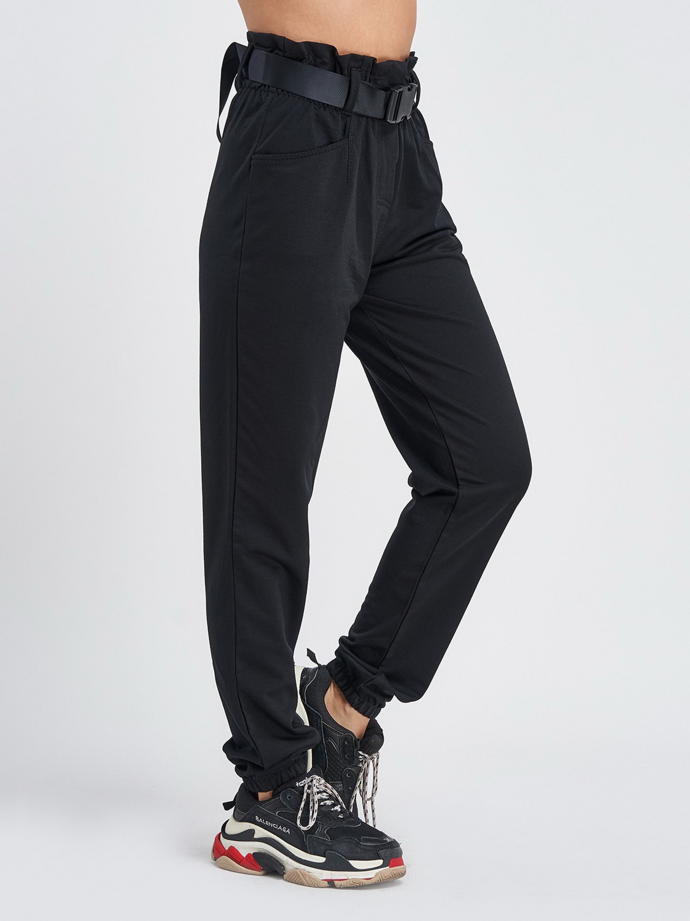 Повсякденні штани ISSA Plus модель 9978_black Повсякденні штани ISSA Plus модель 9978_black Фото