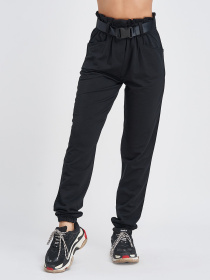 Повсякденні штани ISSA Plus модель 9978_black Повсякденні штани ISSA Plus модель 9978_black Фото