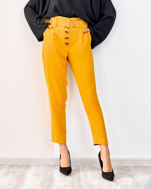 Повседневные штаны ISSA Plus модель SA-178_mustard Повседневные штаны ISSA Plus модель SA-178_mustard Фото