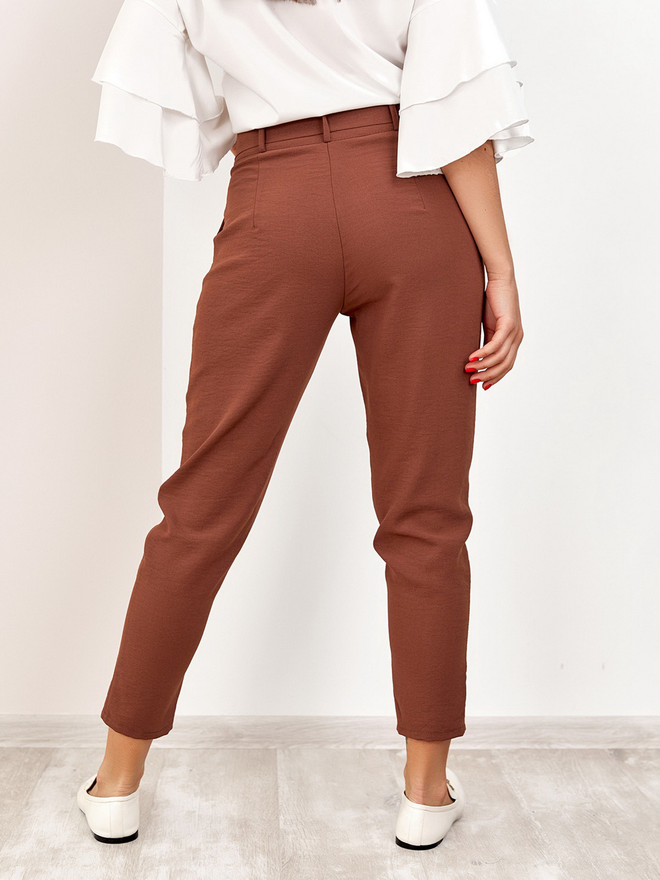 Штани повсякденні ISSA Plus модель SA-178_brown Фото