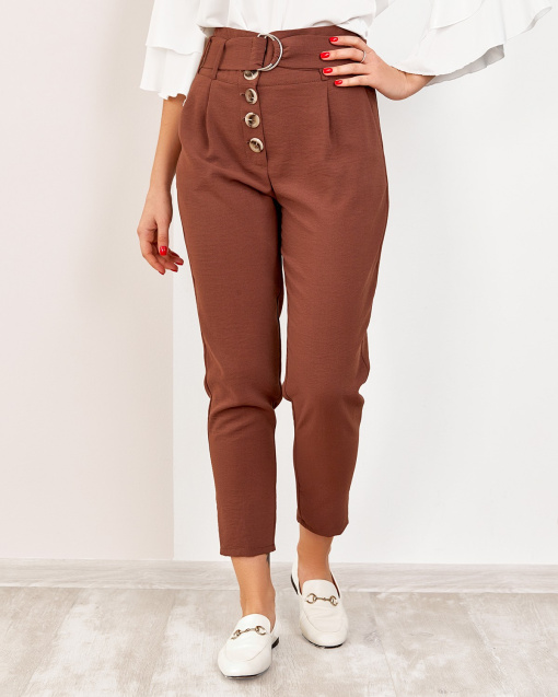 Повседневные штаны ISSA Plus модель SA-178_brown Повседневные штаны ISSA Plus модель SA-178_brown Фото