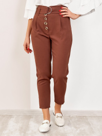 Повсякденні штани ISSA Plus модель SA-178_brown Повсякденні штани ISSA Plus модель SA-178_brown Фото