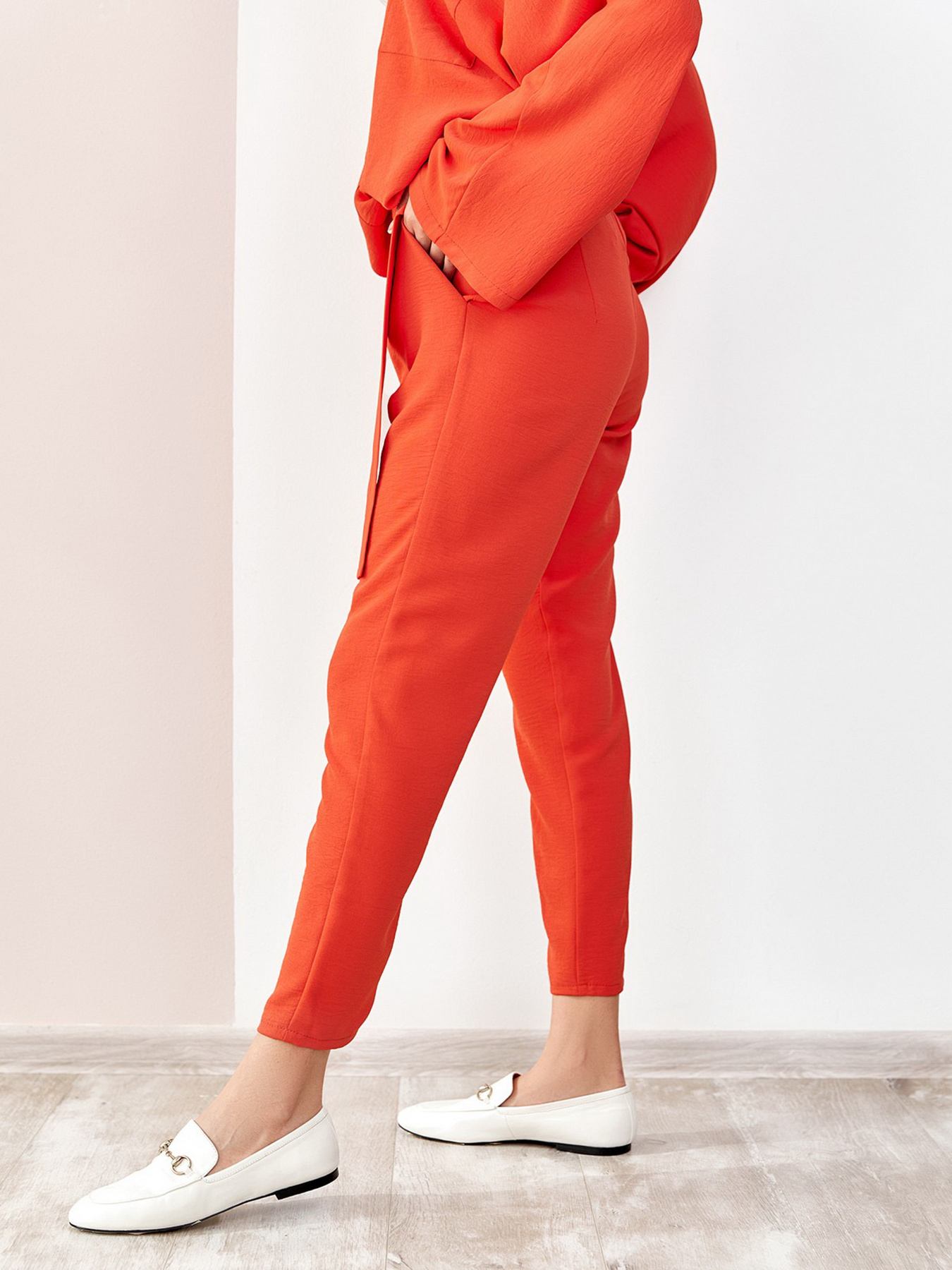 Штани повсякденні ISSA Plus модель SA-178_terracotta Фото