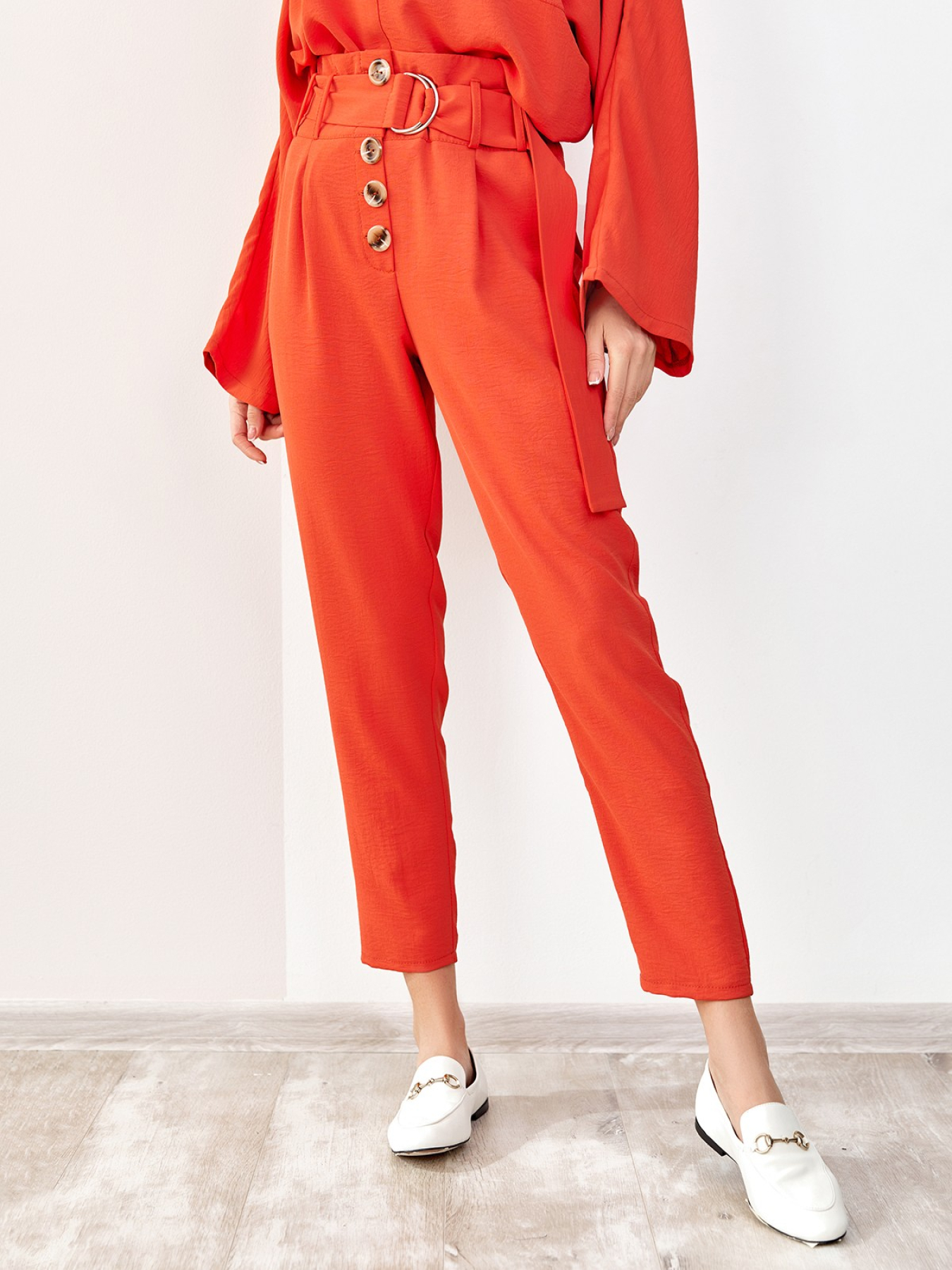 Штани повсякденні ISSA Plus модель SA-178_terracotta Фото