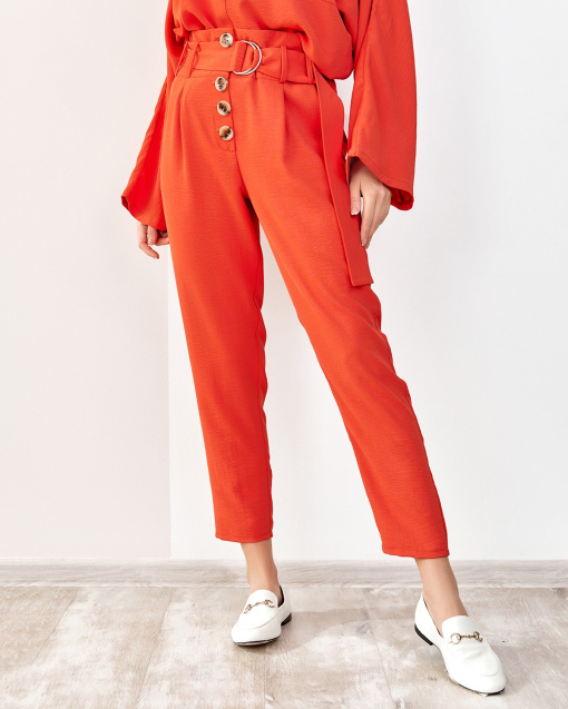 Брюки повседневные ISSA Plus модель SA-178_terracotta Фото