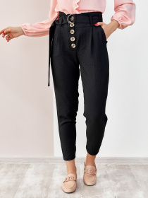 Повсякденні штани ISSA Plus модель SA-178_black Фото