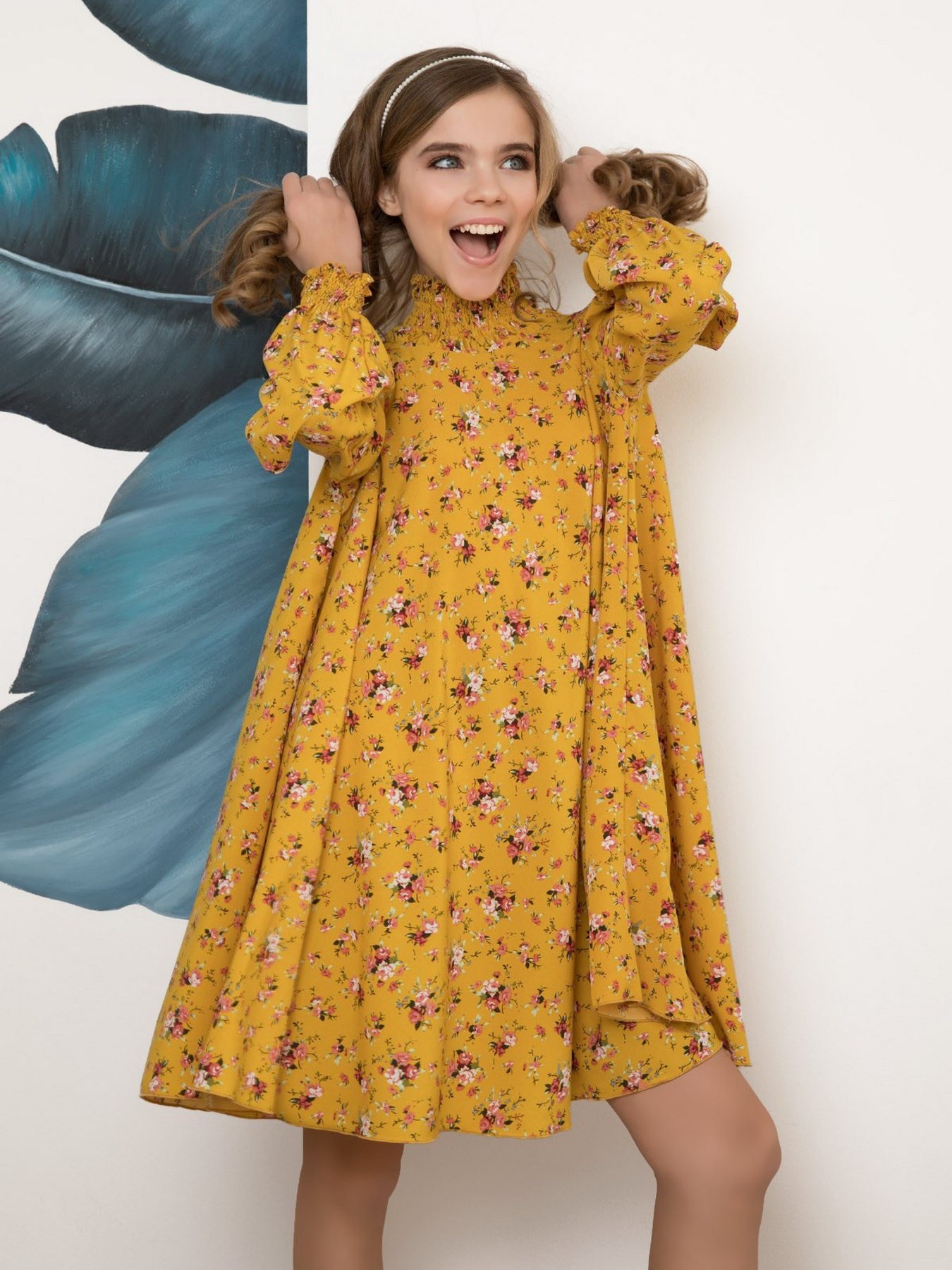 Сукня міні ISSA Plus модель CD-404_mustard Сукня міні ISSA Plus модель CD-404_mustard Фото