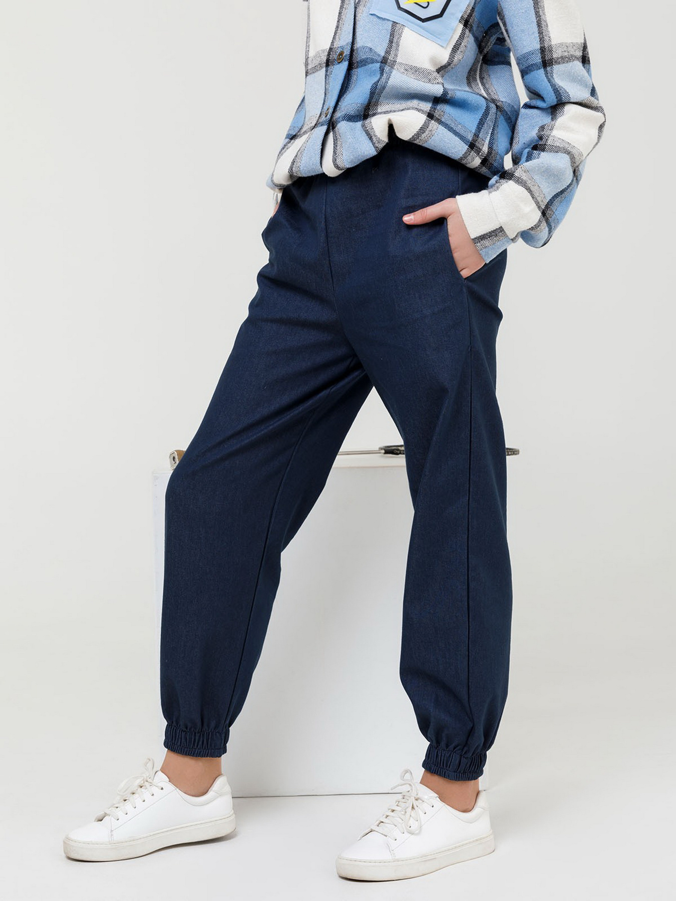 Джоггеры ISSA Plus модель CD-415_blue Фото