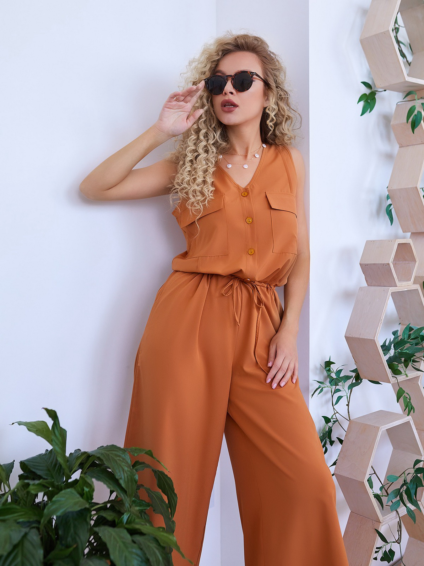 Комбінезон ISSA Plus модель 11966_beige Фото