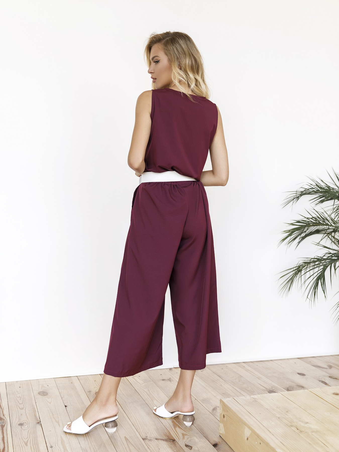 Комбінезон ISSA Plus модель 11966_burgundy Фото