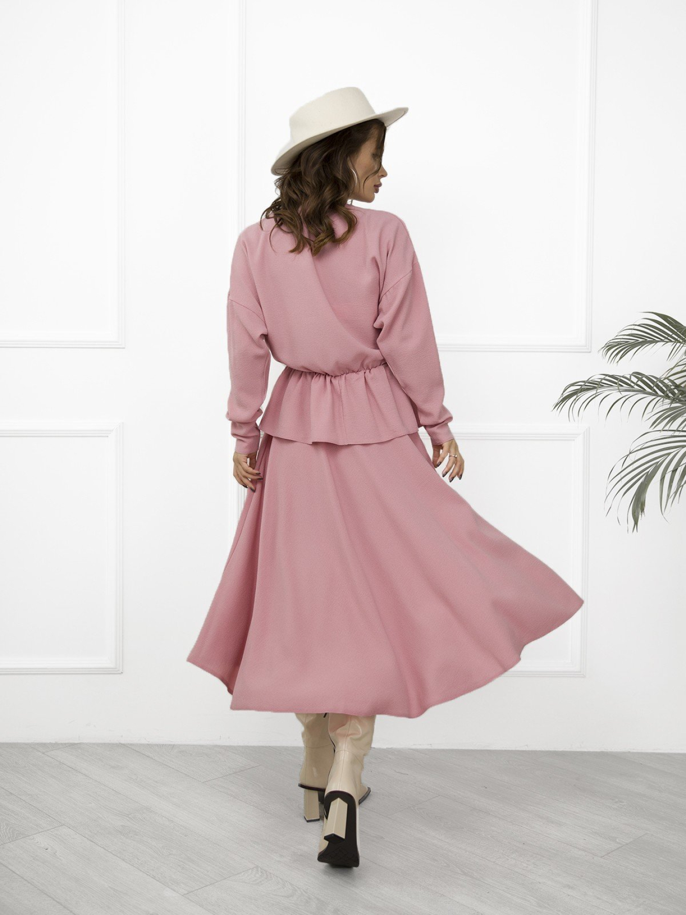 Повседневный костюм ISSA Plus модель 12280_pink Фото