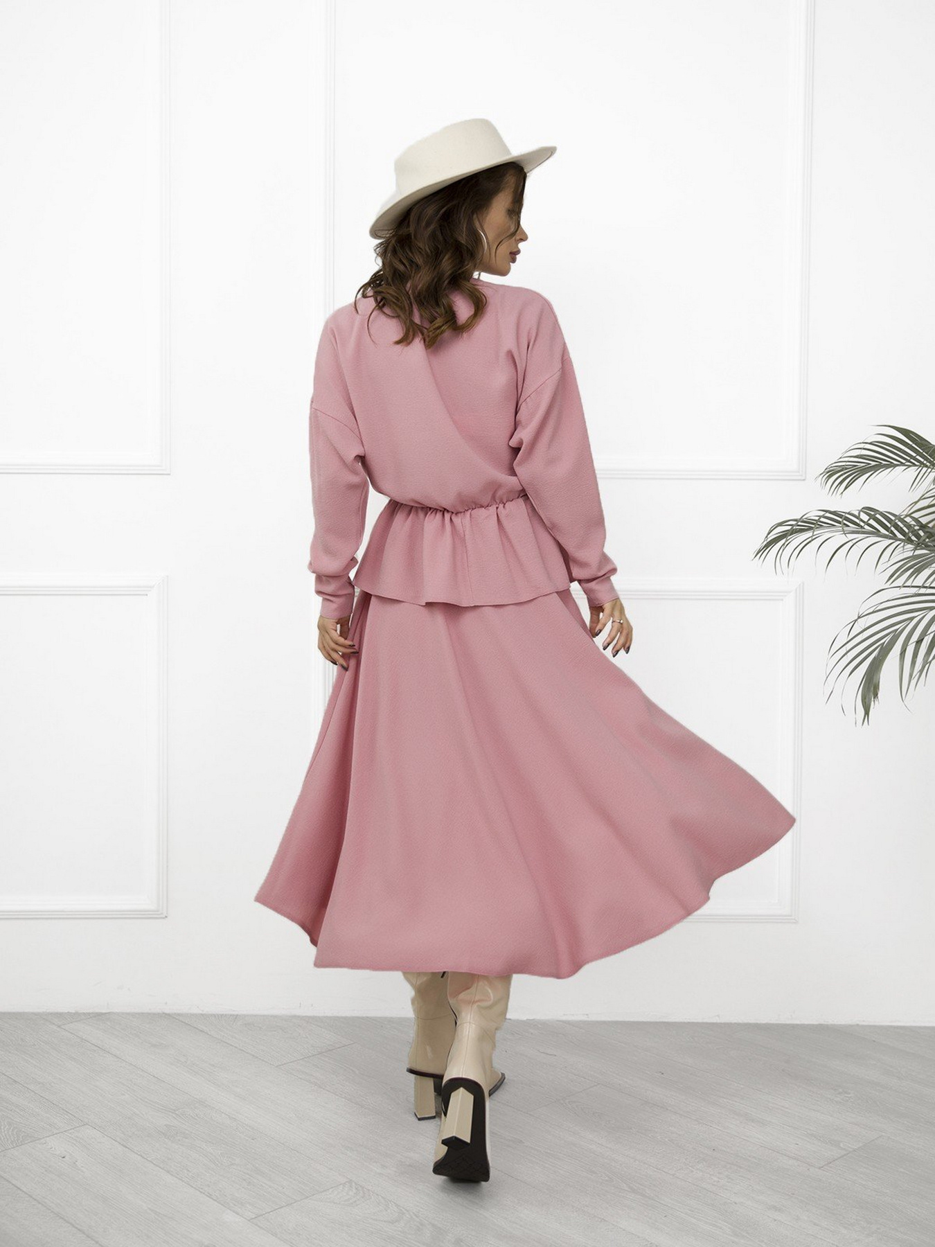 Повседневный костюм ISSA Plus модель 12280_pink Фото