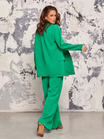Діловий костюм ISSA Plus модель 12932_green Фото