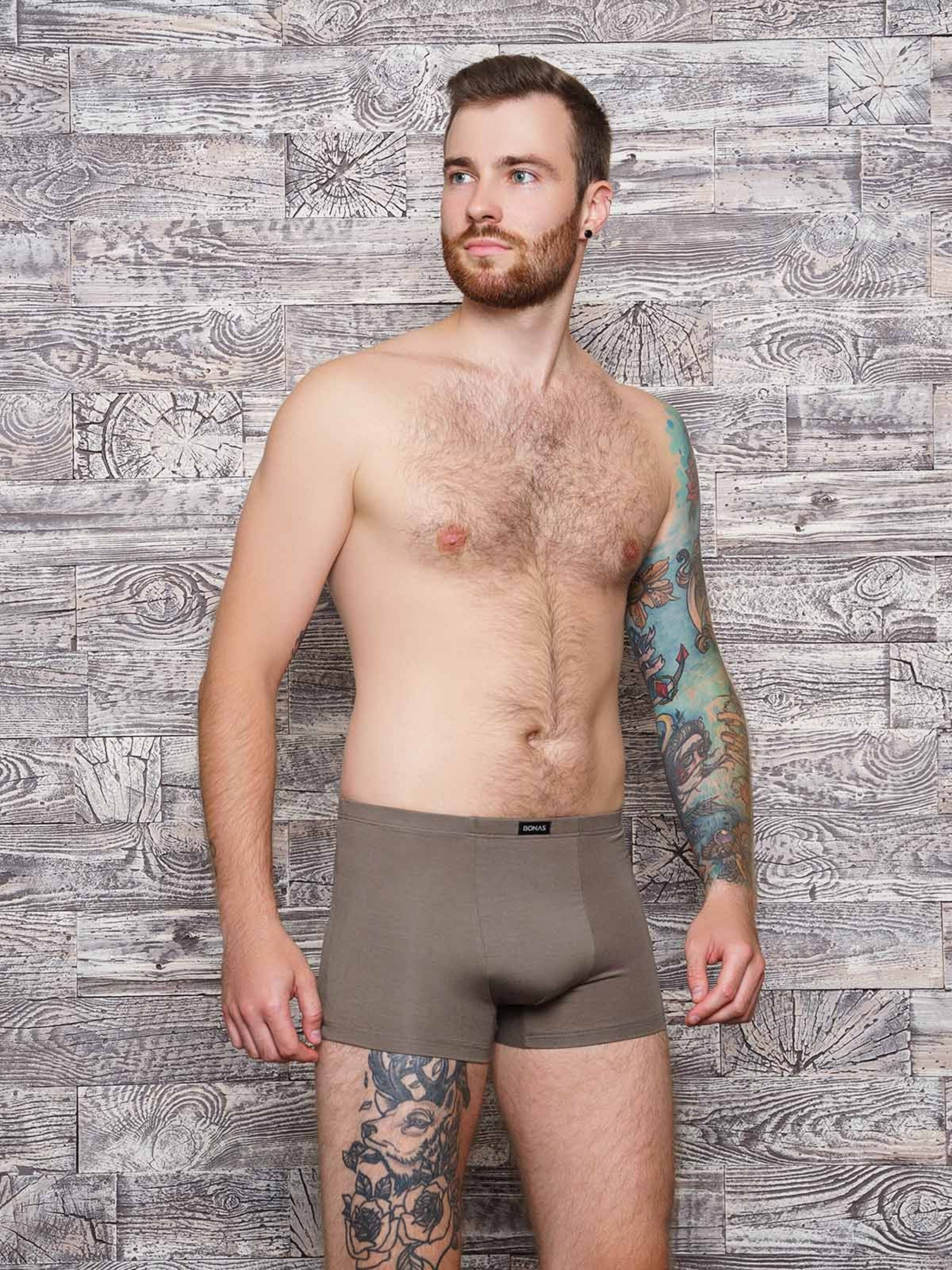 Трусы ISSA Plus модель GN5-90_khaki. Фото