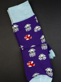 Носки и гольфы ISSA Plus модель GNS-109__purple Носки и гольфы ISSA Plus модель GNS-109__purple Фото