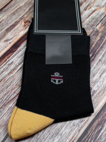Носки и гольфы ISSA Plus модель GNS-83_.blackyellow Фото