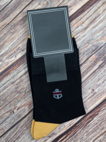 Носки и гольфы ISSA Plus модель GNS-83_.blackyellow Фото