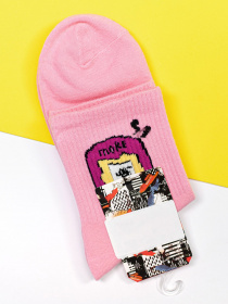 Носки и гольфы ISSA Plus модель NS-112_pink Фото