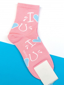 Носки и гольфы ISSA Plus модель NS-124_pink Носки и гольфы ISSA Plus модель NS-124_pink Фото