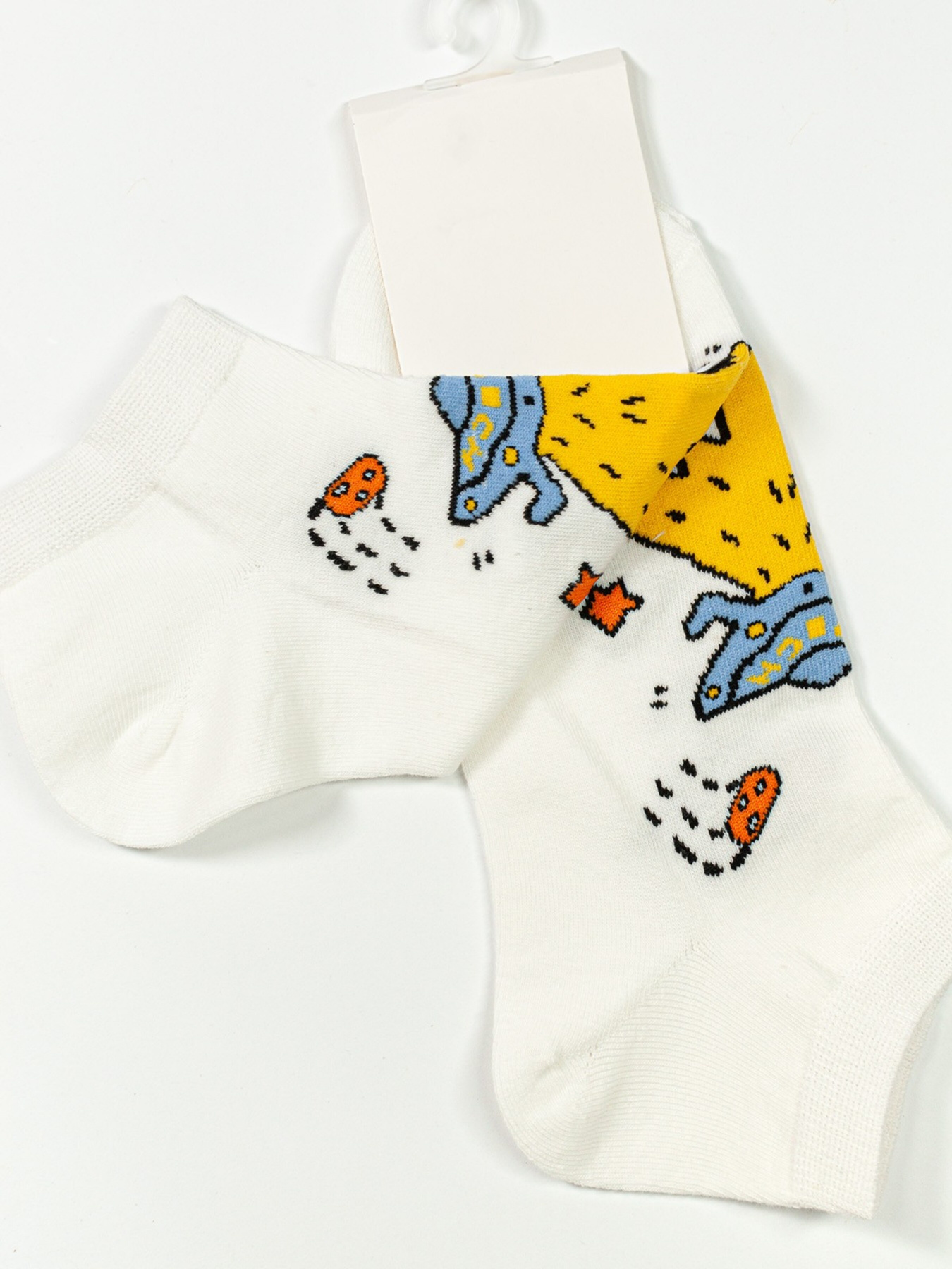 Носки ISSA Plus модель NS-132_whiteyellow Фото