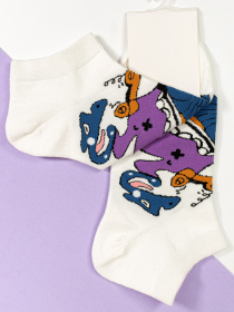 Шкарпетки ISSA Plus модель NS-135_whitelilac Фото