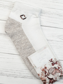 Носки и гольфы ISSA Plus модель NS-93_whitebeige Носки и гольфы ISSA Plus модель NS-93_whitebeige Фото