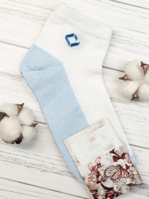 Носки и гольфы ISSA Plus модель NS-93_whiteblue Фото