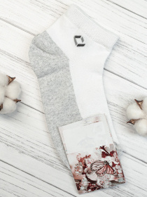 Носки и гольфы ISSA Plus модель NS-93_whitegrey Фото