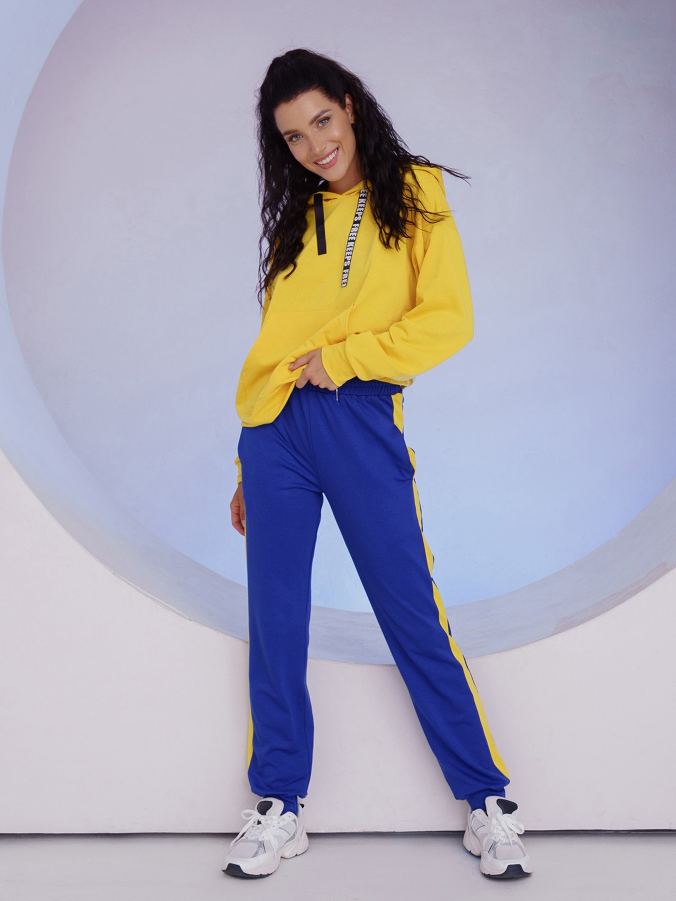 Спортивный костюм ISSA Plus модель 12217_yellowblue Спортивный костюм ISSA Plus модель 12217_yellowblue Фото