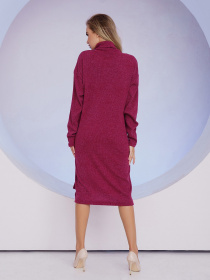 Сукня міді ISSA Plus модель 13466_bordovy Фото