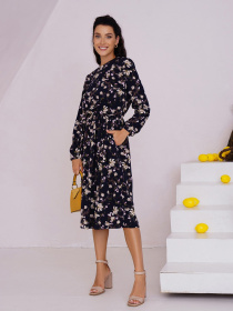 Платье миди ISSA Plus модель 13469_blue Фото