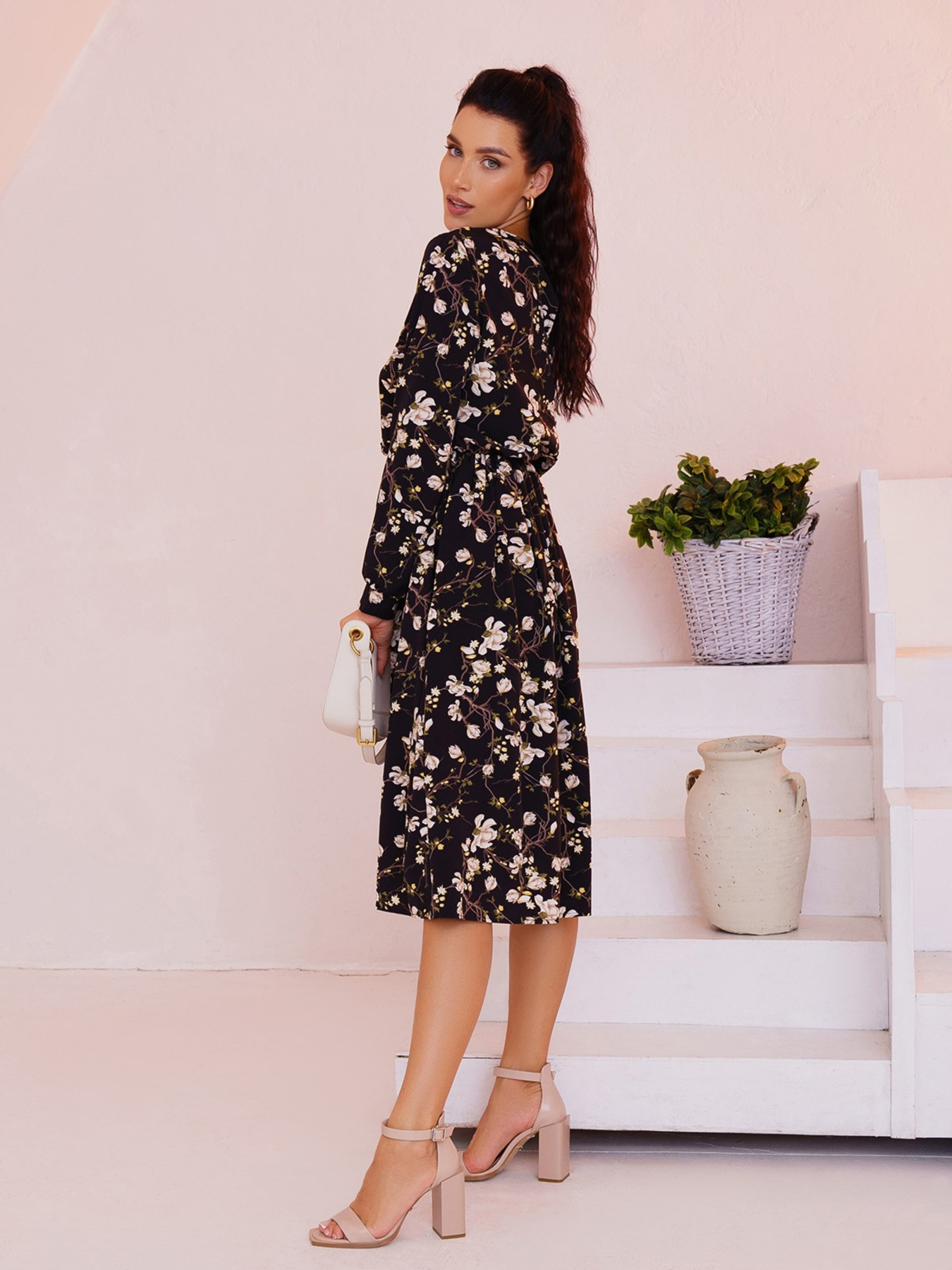 Платье миди ISSA Plus модель 13469_cherny Фото