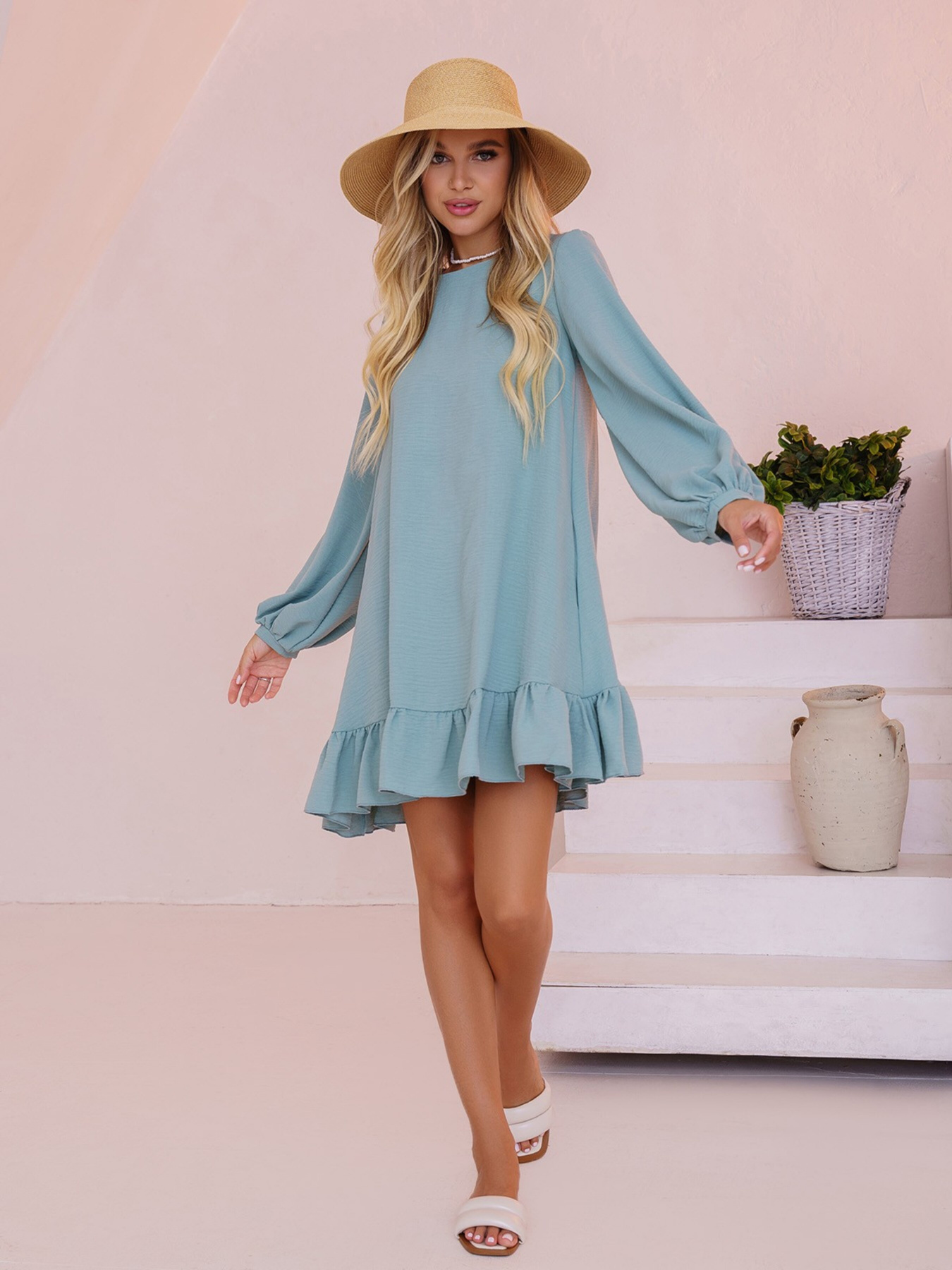 Сукня міні ISSA Plus модель 13474_olivkovy Фото