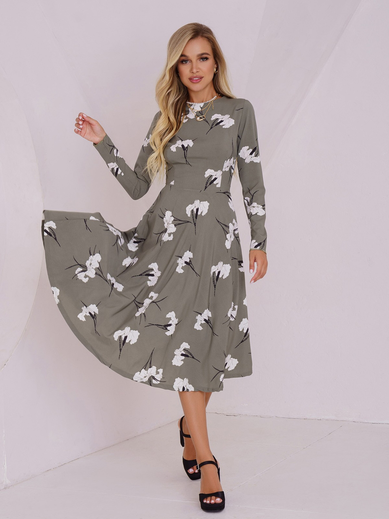 Платье миди ISSA Plus модель 13476_hacks Фото