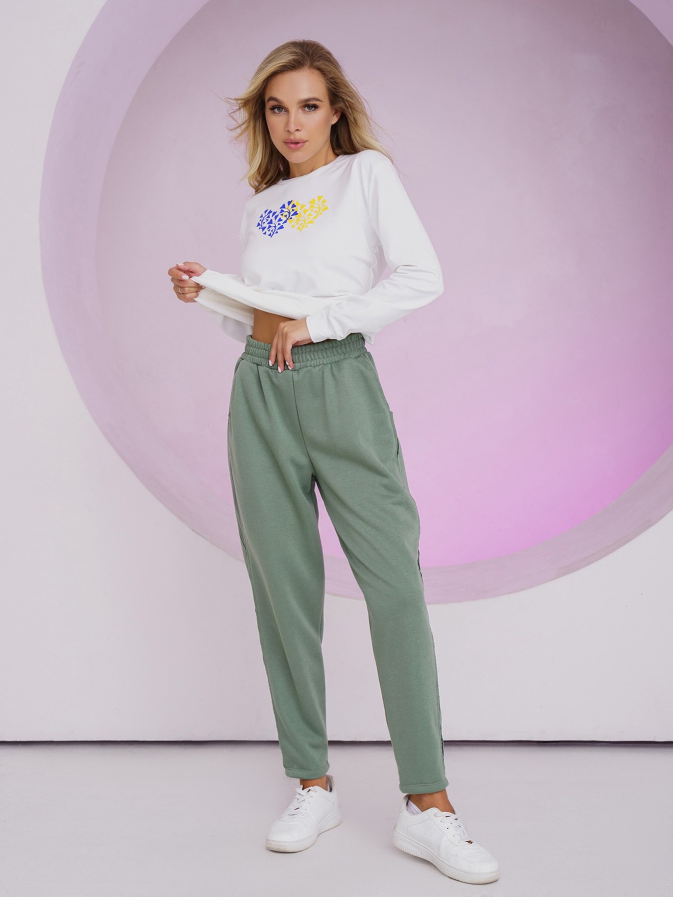 Штаны спортивные ISSA Plus модель 13478_olivkovy Фото