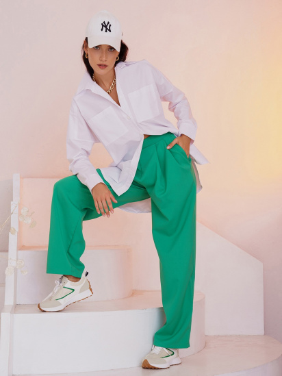 Костюм ISSA Plus модель 13480_greenwhite — фото 4 - INTERTOP